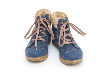 Blue children`s boots