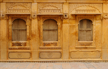 Richly decorated houses in India