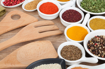 Various spices selection