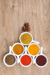 Various spices selection