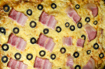 Background from homemade pizza