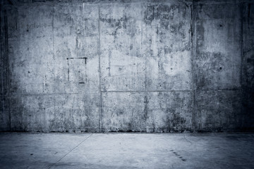 Grungy concrete wall and floor as background
