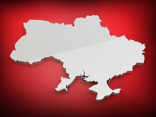 Ukraine - red background - obrazy, fototapety, plakaty