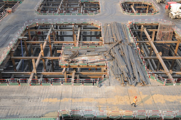 Construction-area with various equipment and tools, Thailand