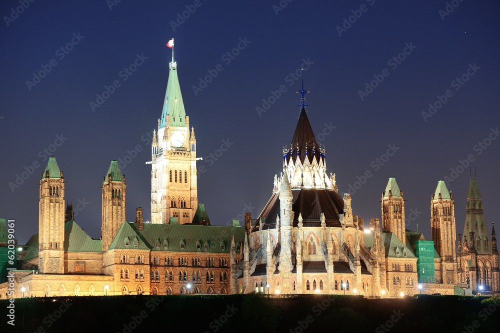 Poster Ottawa Parliament Hill building