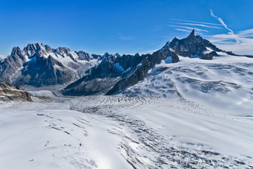 Fototapeta na wymiar Glacier on the top of Jungfrau