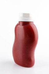 tomato sauce bottle isolated white background
