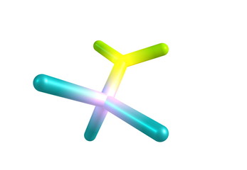 Chloropicrin molecular structure isolated on white