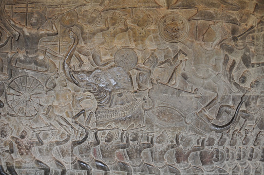 Pandava warriors  at Angkor Wat