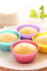 シリコンカップのカップケーキ