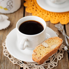 A Cup of Coffee with Pumpkin Biscotti