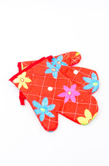 Oven gloves isolated white background