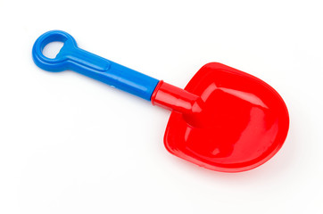 Sand beach toys isolated white background