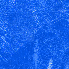 blue leatherette closeup