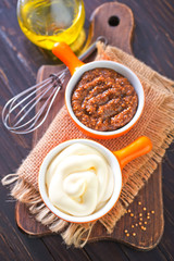 mustard and mayonnaise