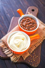 mustard and mayonnaise
