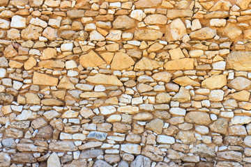 Old bright stone wall