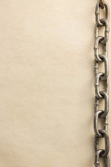 chain and old vintage paper