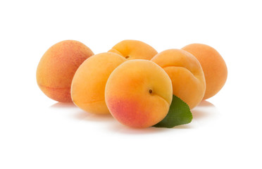apricot on white background