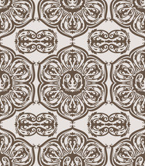 Vector seamless floral vintage pattern