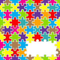 Puzzle background with place for text