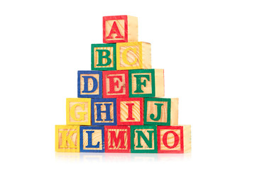 wooden cube alphabet