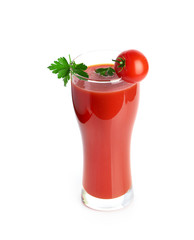 Tomato juice  isolated on white background