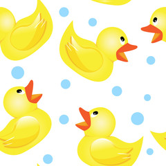 Rubber duck seamless pattern