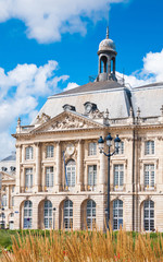 Fototapeta na wymiar Palais de la Bourse located at Bordeaux, France