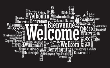Welcome Word Cloud illustration in vector format - 62055056