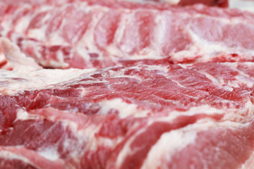 Fresh raw pork textured - in the market