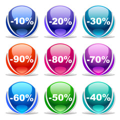 Colorful discount labels 3