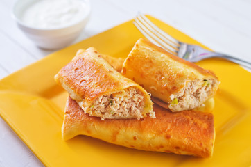 pancakes with meat