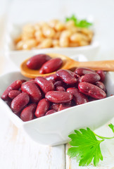 red and white beans