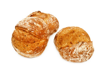 Fresh white bread isolated