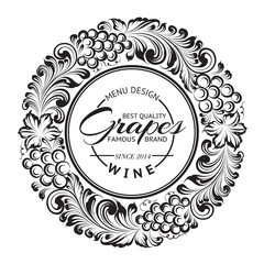 Menu design with radial frame.