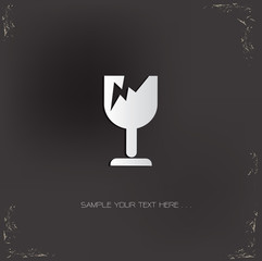 Broken glass sign,vector