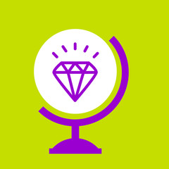 on the globe  Diamond.