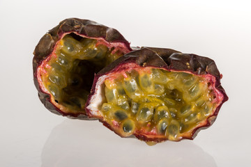 Passion fruit on a white background