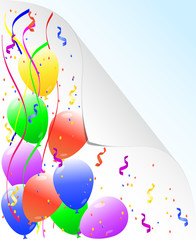 coriandoli e palloncini