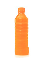 orange juice in plastic bottle