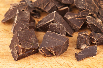 broken dark chocolate