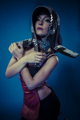 Fototapeta premium Fashion Art Girl Portrait.modern Style