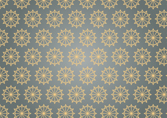 Retro Star Hexagon Pattern on Pastel Color