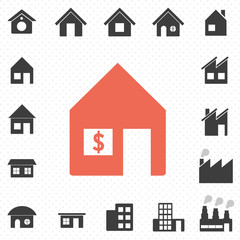 houses and building icon for real estate
