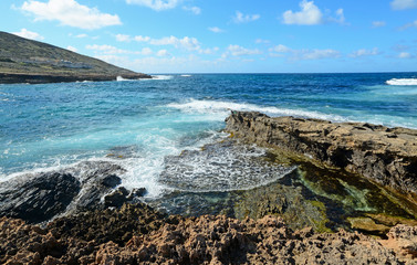 white water and rocks