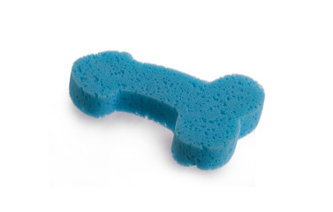 Blue sponge in the form of a penis