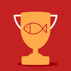 cup with a fish.