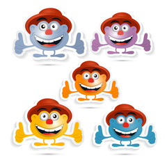 Vector Funny Paper Men with Hat, Symbol