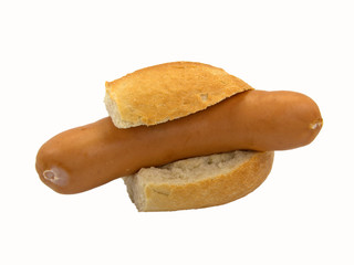 Bockwurst im Brötchen